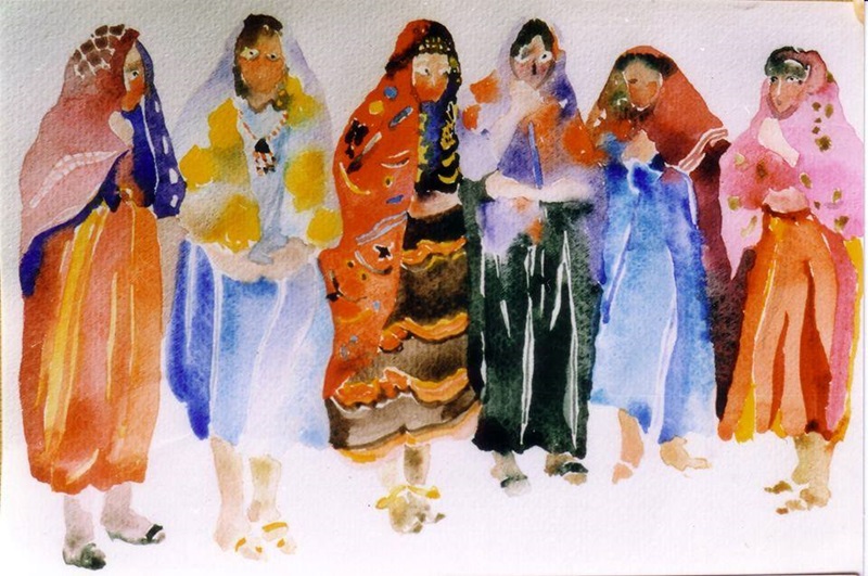 من أعمال التشكيلية الليبية مريم العباني.